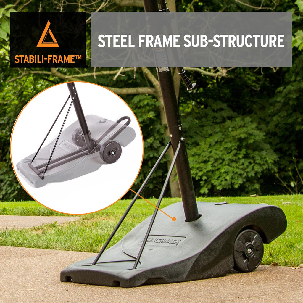 Silverback NXT 50" Backboard Portable Height-Adjustable Basketball Hoop
