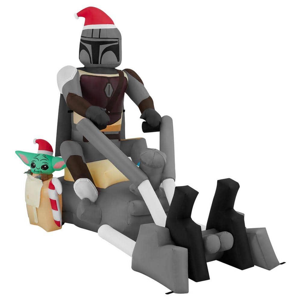 7 ft Mandalorian-Child Speeder Bike Holiday Inflatable