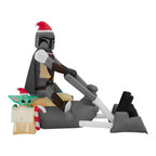 7 ft Mandalorian-Child Speeder Bike Holiday Inflatable