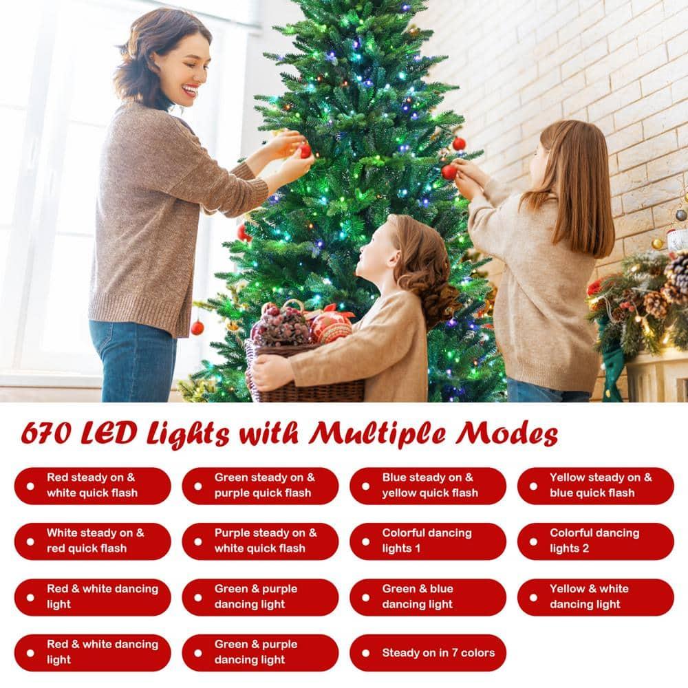 8 ft. Pre-Lit Artificial Christmas Tree with App Control and 15 Lighting Modes