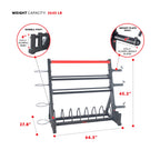 Sunny Health &amp; Fitness All-In-One Weight Plate Holder StoraRack Stand for Dumbbells, Plates, Weight Organizer, SF-XF920025
