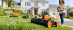 18.9" Cordless Lawn Mower, String Trimmer &amp; Wheeled Edger 3-in-1 Combo, Brushless 2 * 4.0Ah Batteries, 3 Blades, Adjustable Height &amp; Angle Electric Weed Eater and Lawnmower