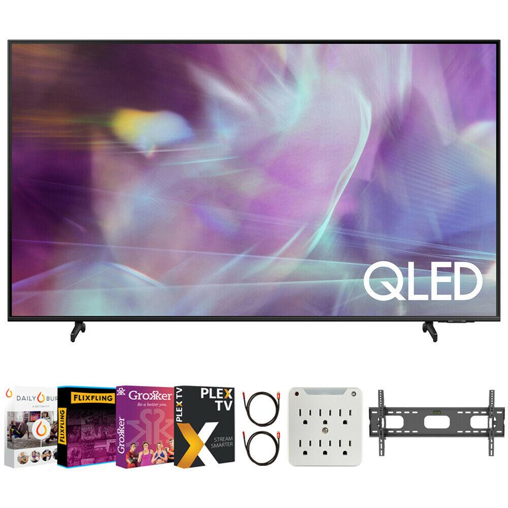 samsung qn43q60aa 43 inch qled 4k smart tv (2021) + movies streaming pack