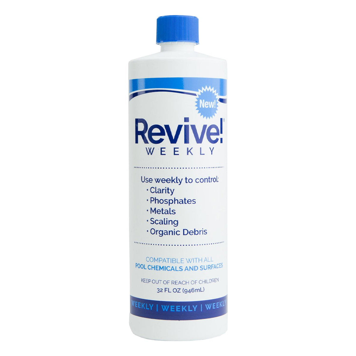 API E-Z Pool EZP10 Weekly All in 1 Concentrated Pool Care Solution Blend, 10 Pound Bucket and API Revive! Clarifier &amp; Water Cleaning