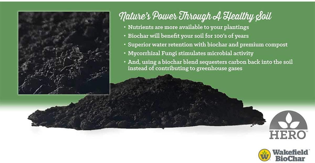wakefield wfbcsc-bag-40 1 cu ft bag premium biochar organic garden soil conditioner (3 pack)