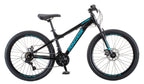 Mongoose Durham Mountain Bike, 21 Speeds, 24-Inch Wheels, Black