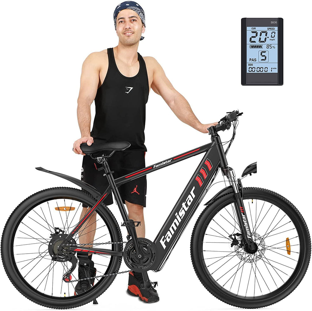 26" Electric Bike, 350W Electric Commuter Bicycle with LCD Display 36V/10.4Ah Lithium-Ion Battery, 21- Speed 5 Levels Electric/Pedal Assist Modes 2 Disc Brakes, City Commuting Bike for Adults
