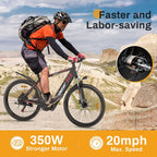 26" Electric Bike, 350W Electric Commuter Bicycle with LCD Display 36V/10.4Ah Lithium-Ion Battery, 21- Speed 5 Levels Electric/Pedal Assist Modes 2 Disc Brakes, City Commuting Bike for Adults