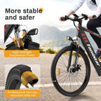 26" Electric Bike, 350W Electric Commuter Bicycle with LCD Display 36V/10.4Ah Lithium-Ion Battery, 21- Speed 5 Levels Electric/Pedal Assist Modes 2 Disc Brakes, City Commuting Bike for Adults