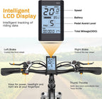 26" Electric Bike, 350W Electric Commuter Bicycle with LCD Display 36V/10.4Ah Lithium-Ion Battery, 21- Speed 5 Levels Electric/Pedal Assist Modes 2 Disc Brakes, City Commuting Bike for Adults