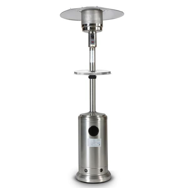 Goorabbit Stainless Steel, Commercial, Propane 46,000 Btu, Outdoor Patio Heater With Wheels, Stainless Steel &amp; Stand-Up Patio Heater Cover Set