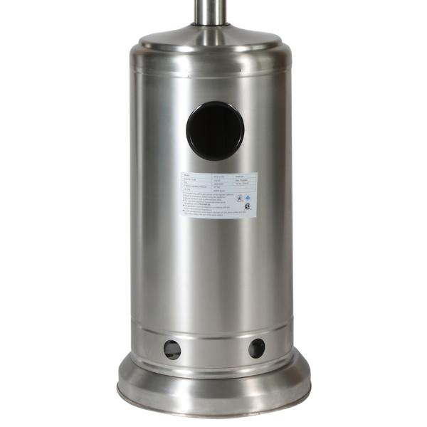 Goorabbit Stainless Steel, Commercial, Propane 46,000 Btu, Outdoor Patio Heater With Wheels, Stainless Steel &amp; Stand-Up Patio Heater Cover Set