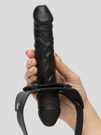 Zado Leather Mouth Gag 5.5 Inch Dildo Harness, Black