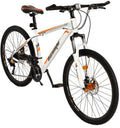 26 Inch Moutain Bike for Women and Men, 21 Speed Dual Disc Brake City Moutain Bicycle for Adults and Teens, Carbon Steel Suspension Fork MTB Bikes [US in Stock]