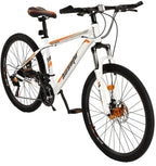 26 Inch Moutain Bike for Women and Men, 21 Speed Dual Disc Brake City Moutain Bicycle for Adults and Teens, Carbon Steel Suspension Fork MTB Bikes [US in Stock]