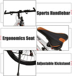 26 Inch Moutain Bike for Women and Men, 21 Speed Dual Disc Brake City Moutain Bicycle for Adults and Teens, Carbon Steel Suspension Fork MTB Bikes [US in Stock]