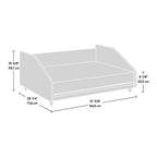 Sauder 424478 Harvey Park Dog Bed - Large, Noble Walnut Finish