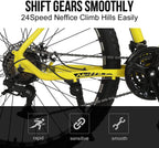 2021 27.5 2.1" Mountain Bike Mens 24 Speed Rear Derailleur,High-Strength Aluminum Frame, Trigger Shift Bicycle US Stock