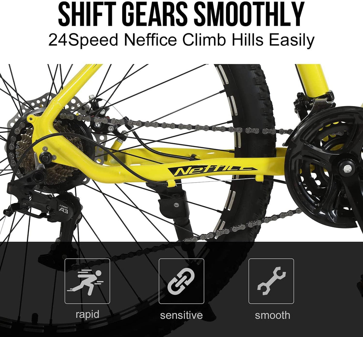 2021 27.5 2.1" Mountain Bike Mens 24 Speed Rear Derailleur,High-Strength Aluminum Frame, Trigger Shift Bicycle US Stock