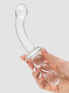 Lovehoney Ribbed G-Spot Sensual Glass Dildo, Clear