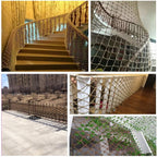 Children Protective Netting Children Protection Net Balcony Climbing Rope Bar Decoration Safety Netting Hand Woven Rope Net - Spacing 8 cm/Thickness 8 Mm Stairs Safety +++