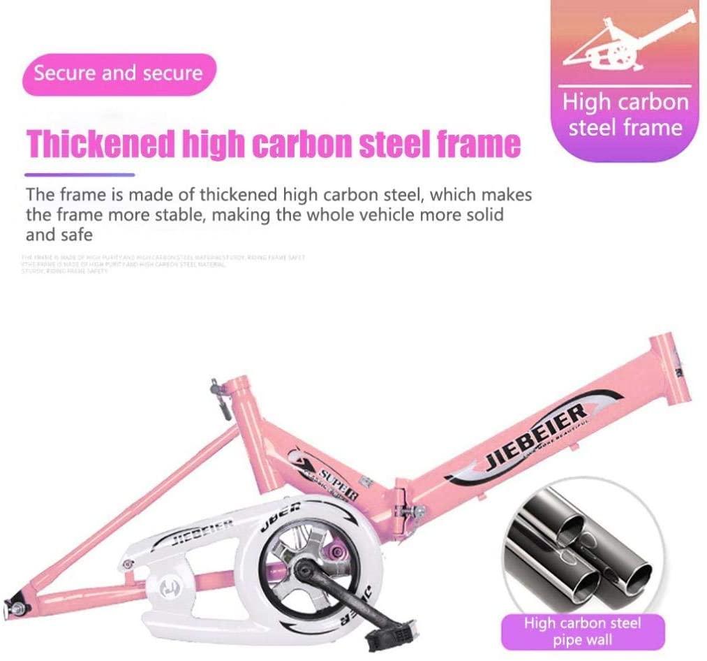 BMX Bikes 20 Inch Folding Bike for Adults 7 Speed City Cycling Bike Ultra-Light Portable Foldable Leisure Bicycles for Women Men and Teens,Students,Office Workers [US in Stock]
