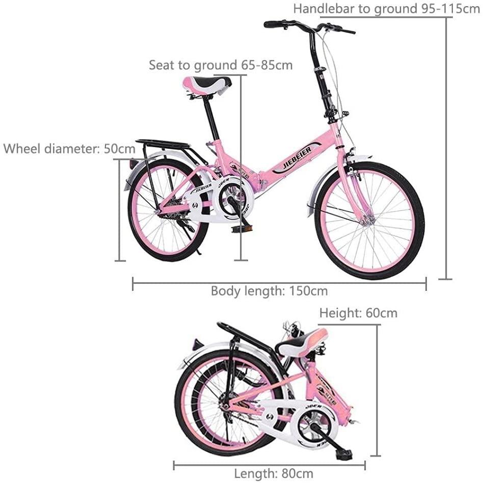 BMX Bikes 20 Inch Folding Bike for Adults 7 Speed City Cycling Bike Ultra-Light Portable Foldable Leisure Bicycles for Women Men and Teens,Students,Office Workers [US in Stock]