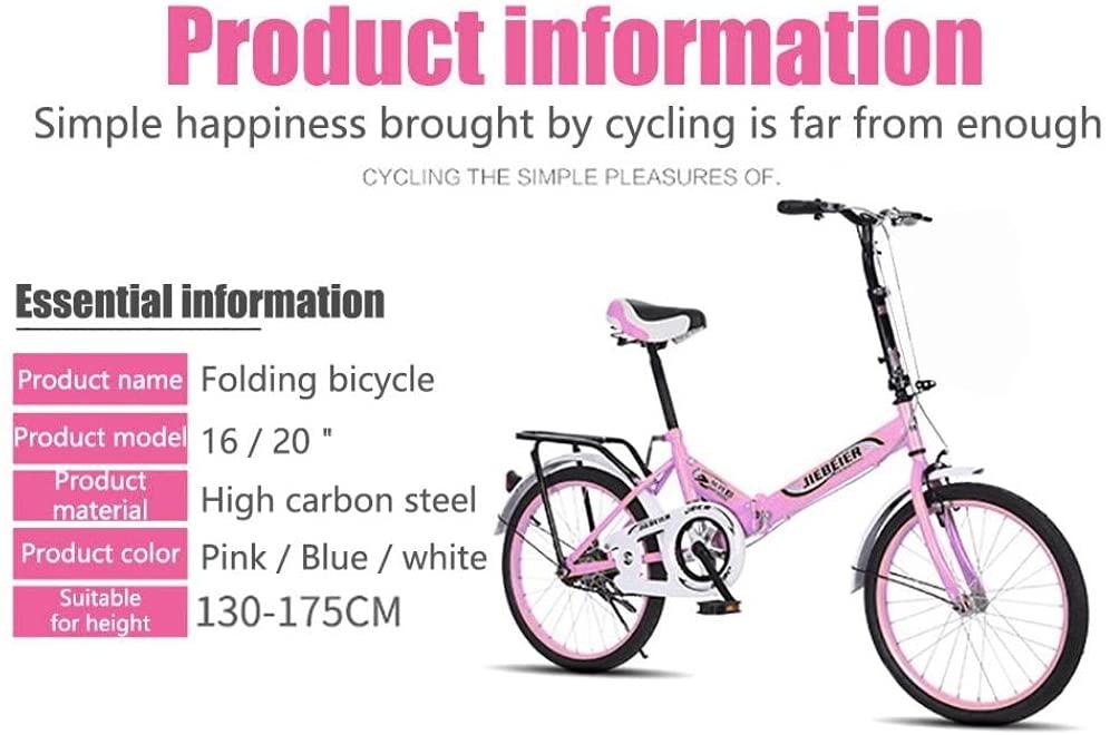 BMX Bikes 20 Inch Folding Bike for Adults 7 Speed City Cycling Bike Ultra-Light Portable Foldable Leisure Bicycles for Women Men and Teens,Students,Office Workers [US in Stock]