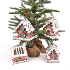 JJKFQ Christmas Decorations, Bread, Soil, Candy House Pendant, Gingerbread House with Lights, Cake Window Display, Decoration Gifts (Size : Style 2)