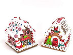 JJKFQ Christmas Decorations, Bread, Soil, Candy House Pendant, Gingerbread House with Lights, Cake Window Display, Decoration Gifts (Size : Style 2)