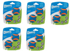Chuckit! Ultra Squeaker Dog Ball High Bounce Blue/Oran3 Sizes, 5 Pack