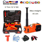 Car Jack Lift 5 Ton Electric Hydraulic Floor Jack Impact Wrench Repair Tool Kits