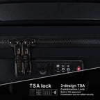 Hardside Luggage Set of 2 Piece Suitcase Set of 2 with Spinner Wheels Carry On Luggage Airline Approved and Built-In TSA Lock, Black