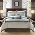 Gracie Mills Genevieve 7 Piece Comforter Set, Queen, Blue - MP10-280