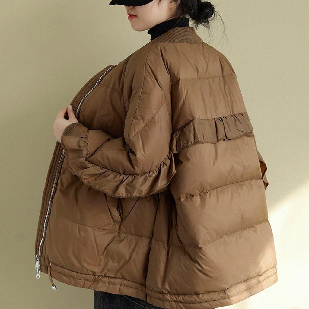 winter stitching women down coat