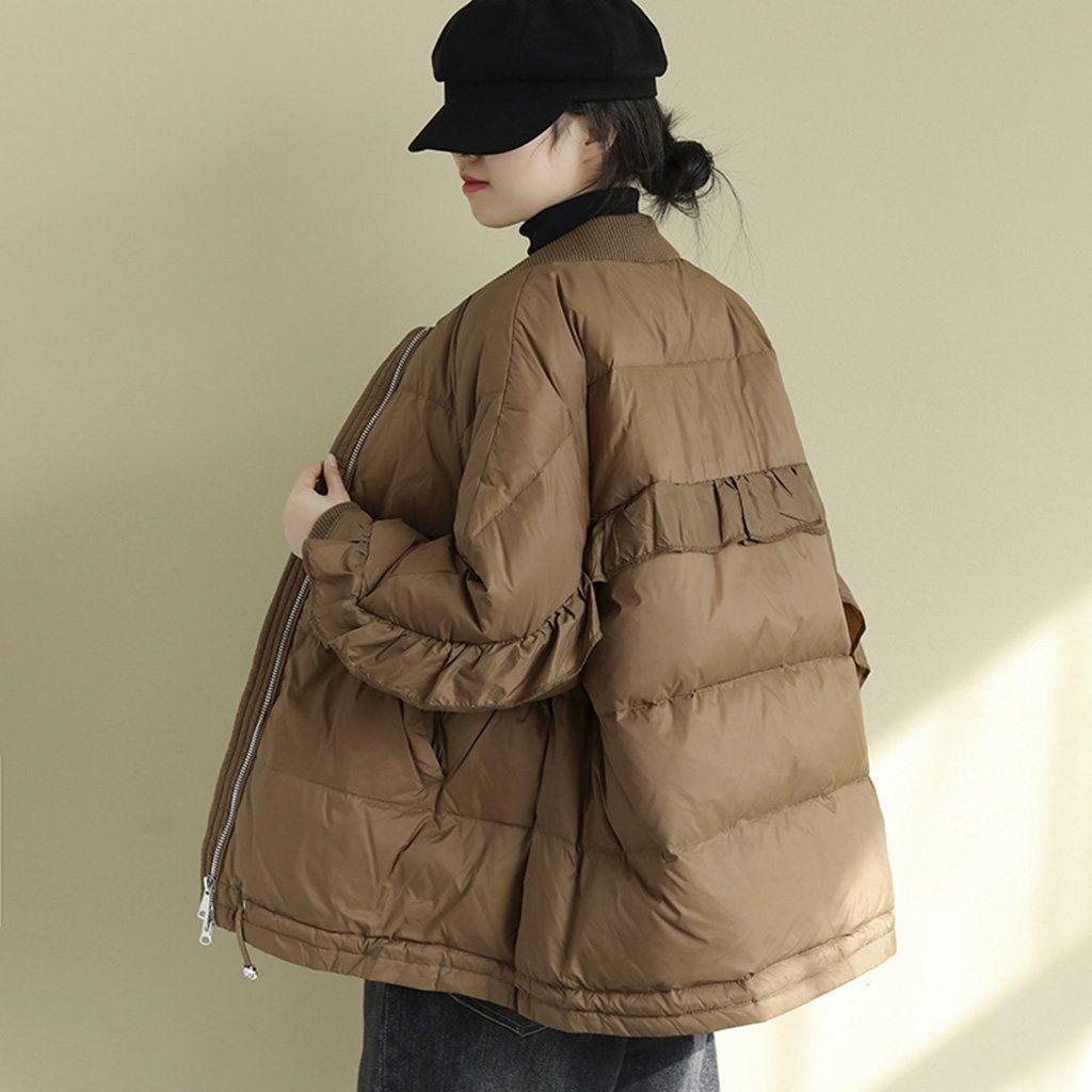 winter stitching women down coat