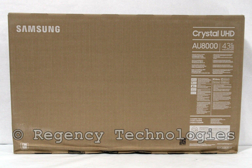 samsung 43" class 8000 series led 4k smart tv | un43au8000fxza | new open box