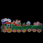 4-Piece Holographic LED Lighted Motion Train Set Outdoor Christmas Decoration