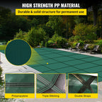 vevor safety pool cover 18x36ft rectangular in ground brass swimming pond