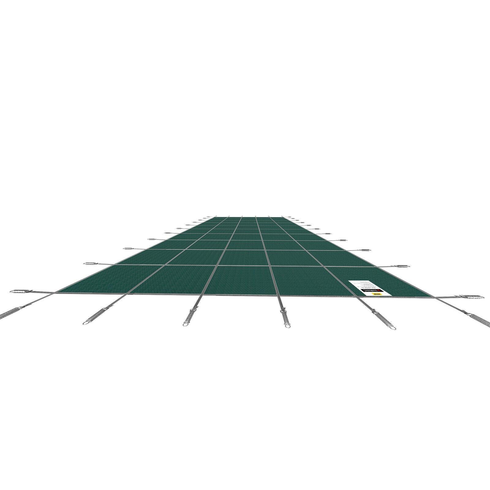 vevor safety pool cover 18x36ft rectangular in ground brass swimming pond