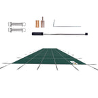 vevor safety pool cover 18x36ft rectangular in ground brass swimming pond