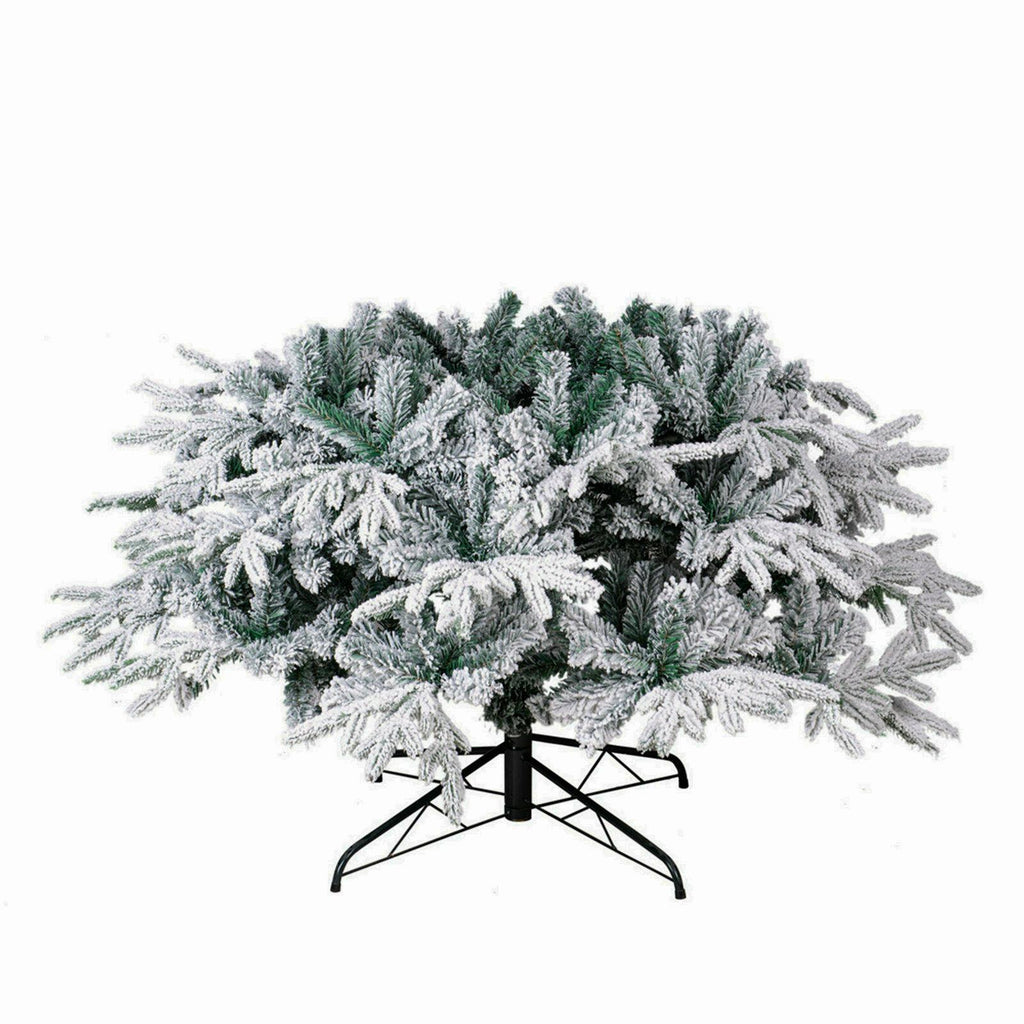 7.5 FT Premium Snow Flocked Artificial Holiday Christmas Tree 1400T White Xmas T
