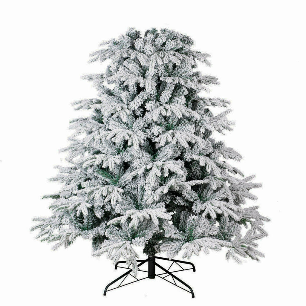 7.5 FT Premium Snow Flocked Artificial Holiday Christmas Tree 1400T White Xmas T