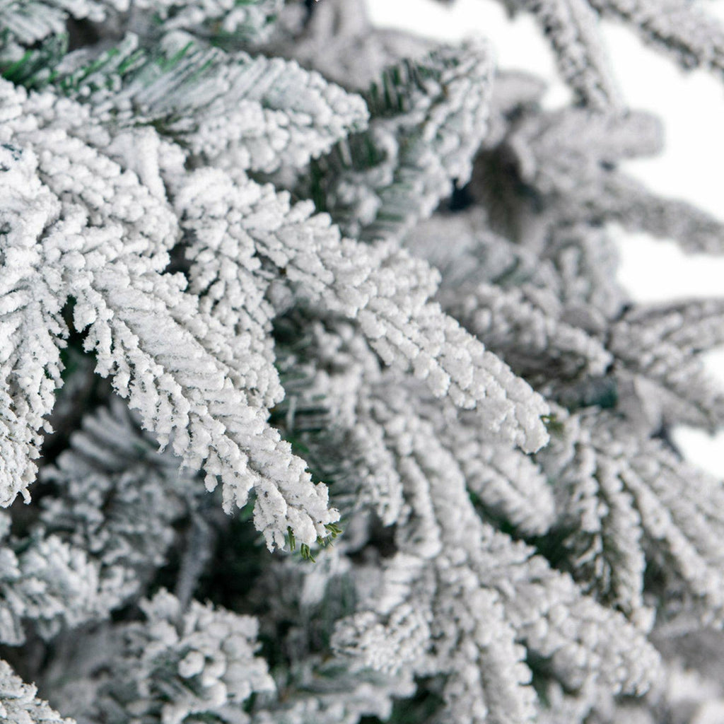 7.5 FT Premium Snow Flocked Artificial Holiday Christmas Tree 1400T White Xmas T