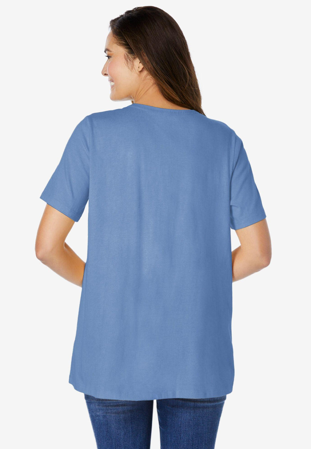 eyelet henley tee