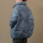 babakud loose stand collar casual winter down coat