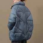babakud loose stand collar casual winter down coat
