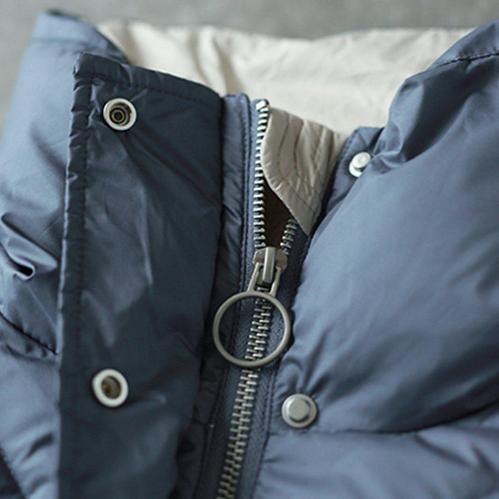 babakud loose stand collar casual winter down coat