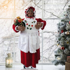 Christmas Time 3-Ft. African American Music and Motion Mrs. Claus with Apron | Animated Indoor Christmas Holiday Home Decor | CT-MC036-1RD1-AA