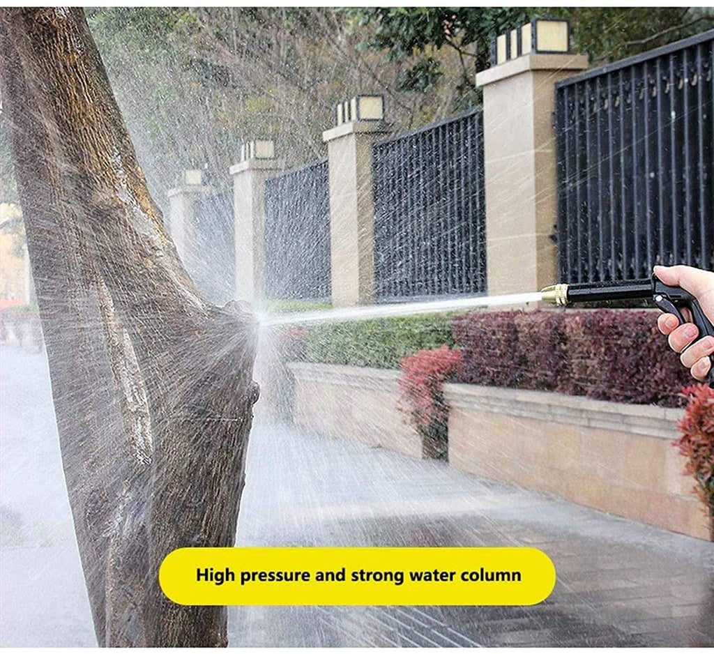 HTTJDY Garden Hose Nozzle,Hose Spray Gun with Several Spray Modes and Garden Hose,with Metal Material Material,for Watering Lawns,Washing Cars & Pets